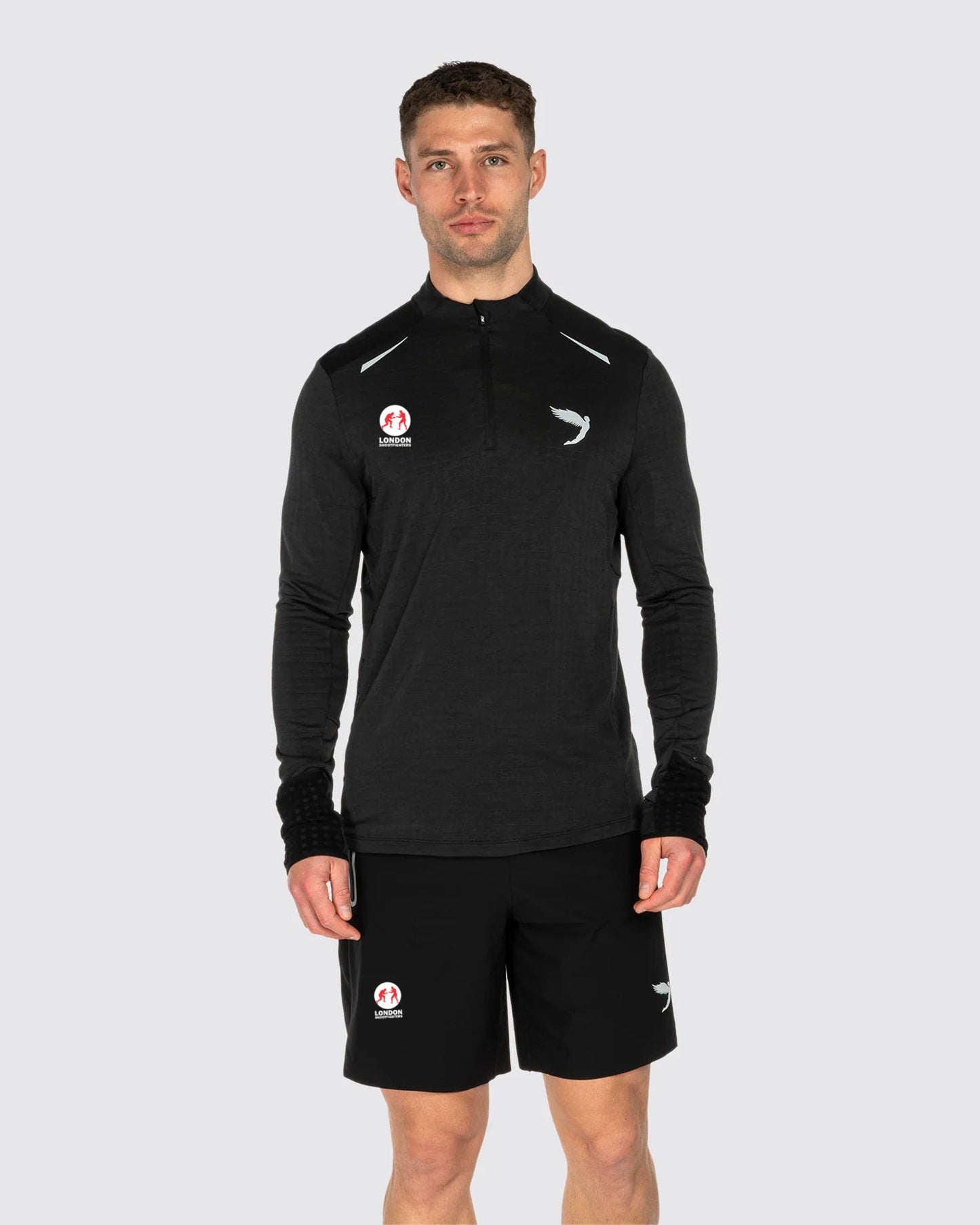 Tempo 1/4 Zip Warm Weight Running Top Fly X London Shootfighters